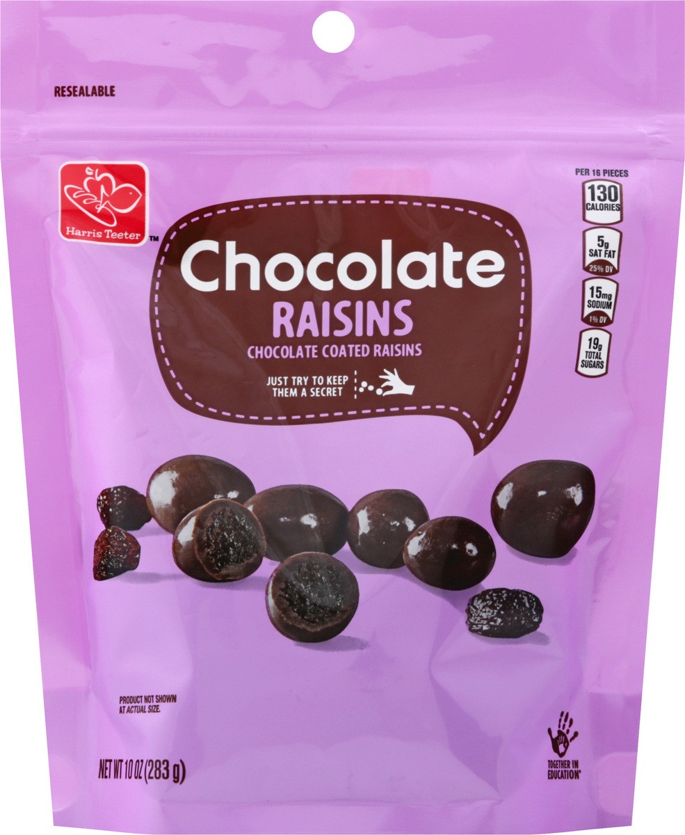 slide 1 of 9, Harris Teeter Choc Covered Raisins, 1 ct