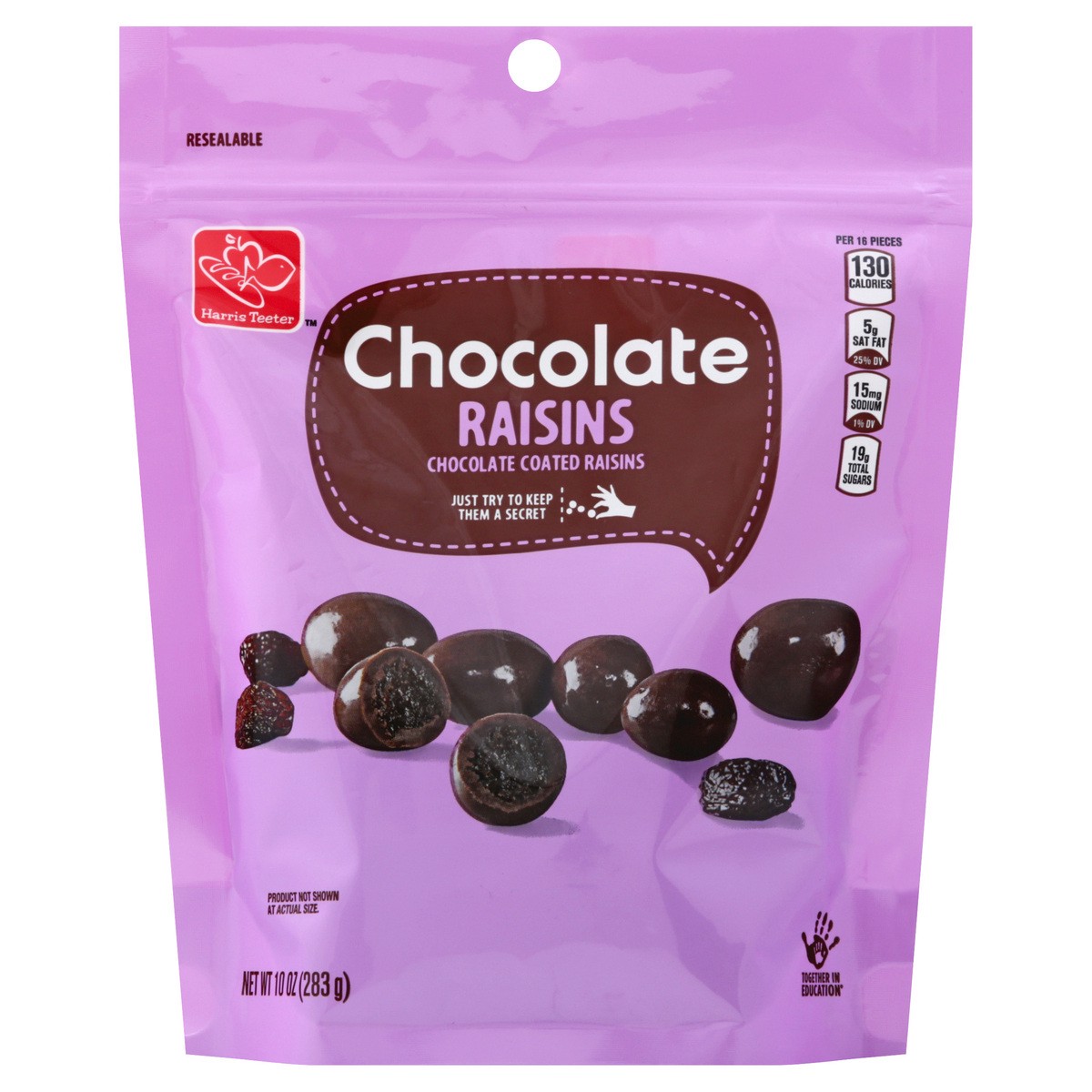 slide 2 of 9, Harris Teeter Choc Covered Raisins, 1 ct