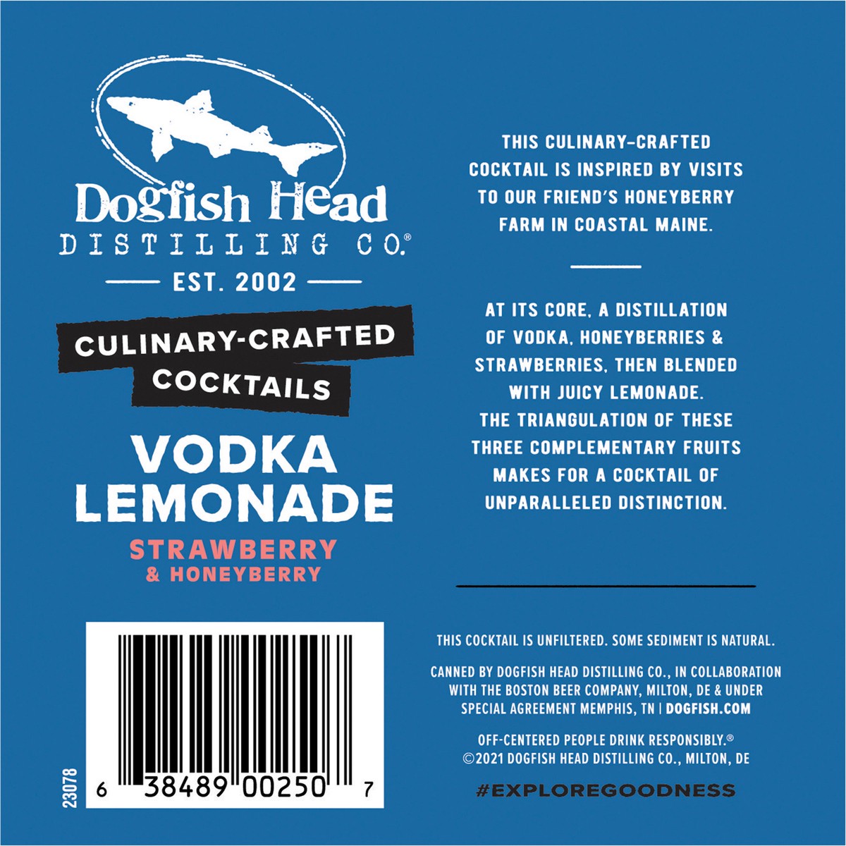 slide 5 of 6, Dogfish Head Culinary-Crafted Cocktails Strawberry & Honeyberry Vodka Lemonade 7% ABV (12 fl. oz. Can, 4pk.), 1 ct