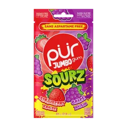 Pur Gum Jumbo Sour Strawberry Grape