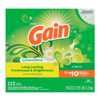 slide 2 of 9, Gain Powder Laundry Deterget Hec Ultra Original 113 Loads, 116 oz