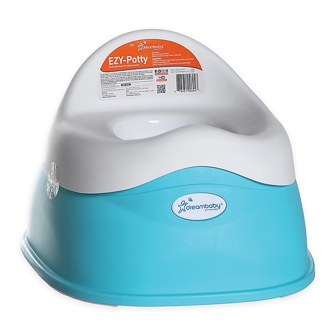 slide 1 of 7, Dreambaby EZY Potty - Aqua and White, 1 ct