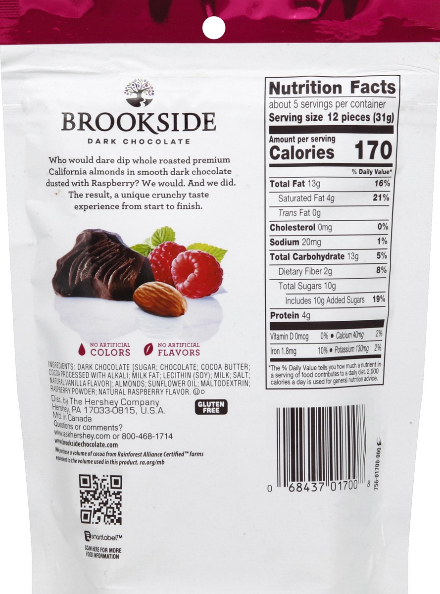 slide 6 of 6, Brookside Dark Chocolate Whole Almonds Dusted With Raspberry, 5.5 oz