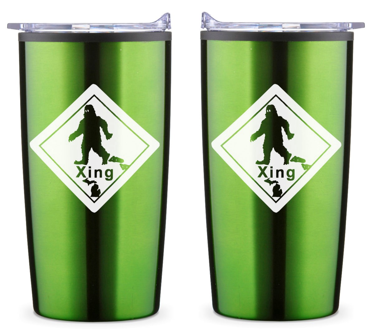slide 1 of 1, Big Foot Green Travel Tumbler, 1 ct