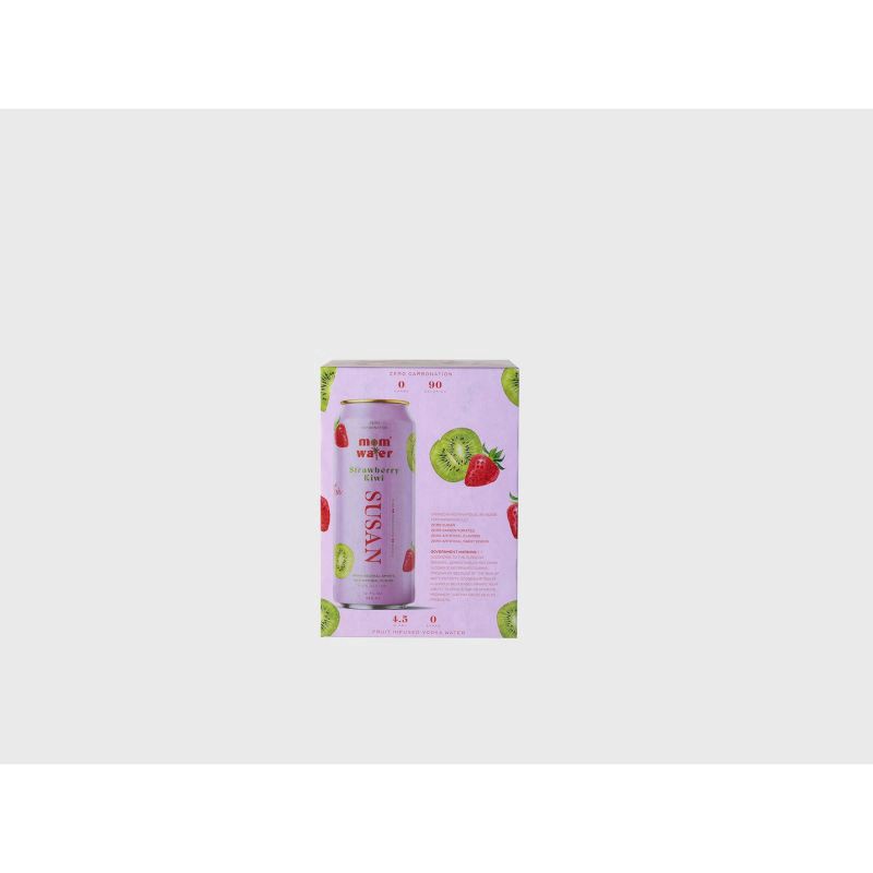 slide 8 of 10, Mom Water Strawberry Kiwi - Susan - 4pk/12 fl oz Cans, 4 ct; 12 fl oz