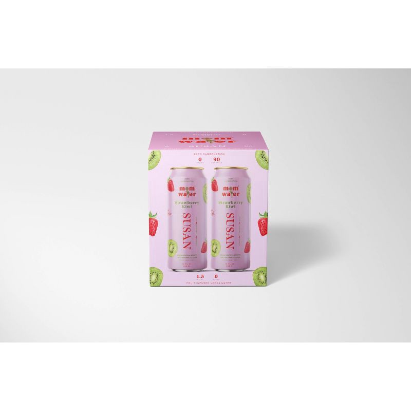 slide 1 of 10, Mom Water Strawberry Kiwi - Susan - 4pk/12 fl oz Cans, 4 ct; 12 fl oz
