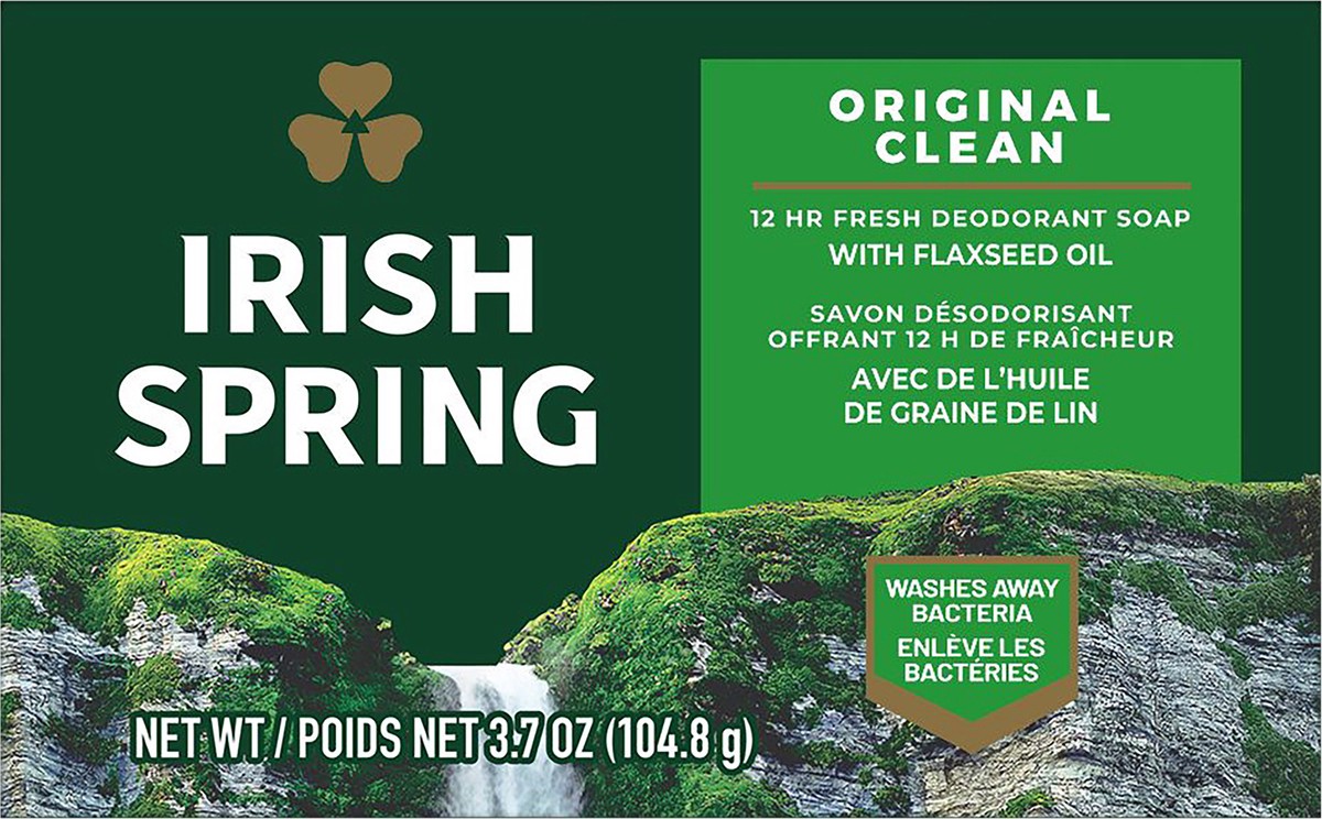 slide 6 of 11, Irish Spring Bar Soap for Men, Original Clean Deodorant Bar Soap, 3.7 Oz, 3.7 oz