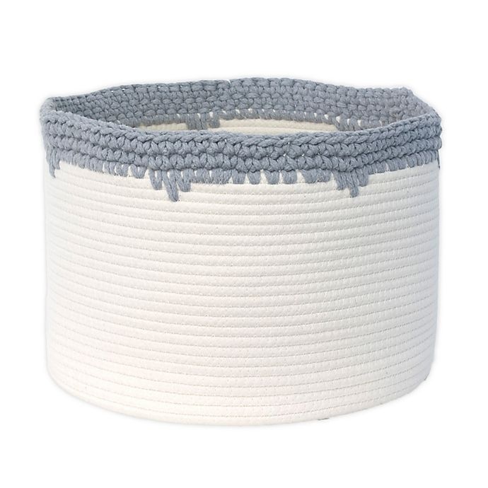 slide 1 of 1, Taylor Madison Designs Stitched Yarn Rope Storage Bin - Natural/Grey, 1 ct
