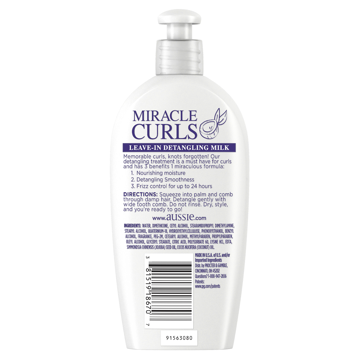 slide 15 of 66, Aussie Miracle Curls Leave-In Detangling Milk, 6.7 fl oz