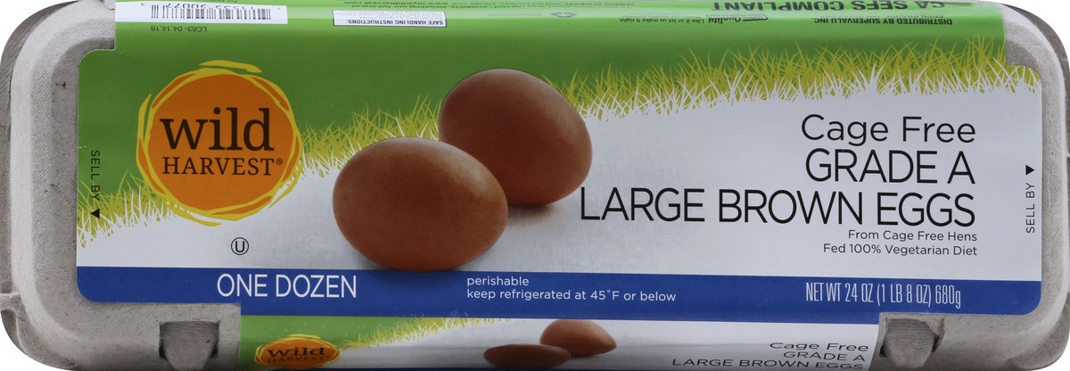 slide 4 of 9, Wild Harvest Brown Cage Free Eggs - 12 ct, 12 ct