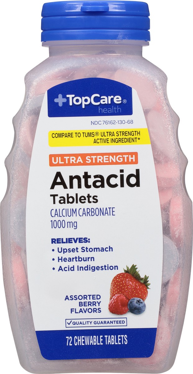 slide 8 of 14, TopCare Health 1000 mg Ultra Strength Assorted Berry Flavors Antacid 72 Tablets, 72 ct