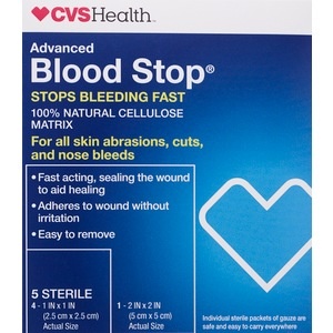 slide 1 of 1, CVS Health Advanced Blood Stop, 5 ct