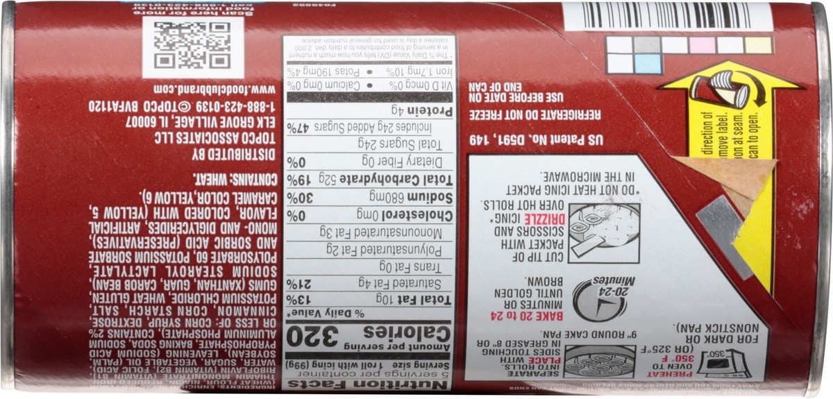 slide 5 of 9, Food Club Original Icing Cinnamon Rolls Jumbo 5 ea, 5 ct