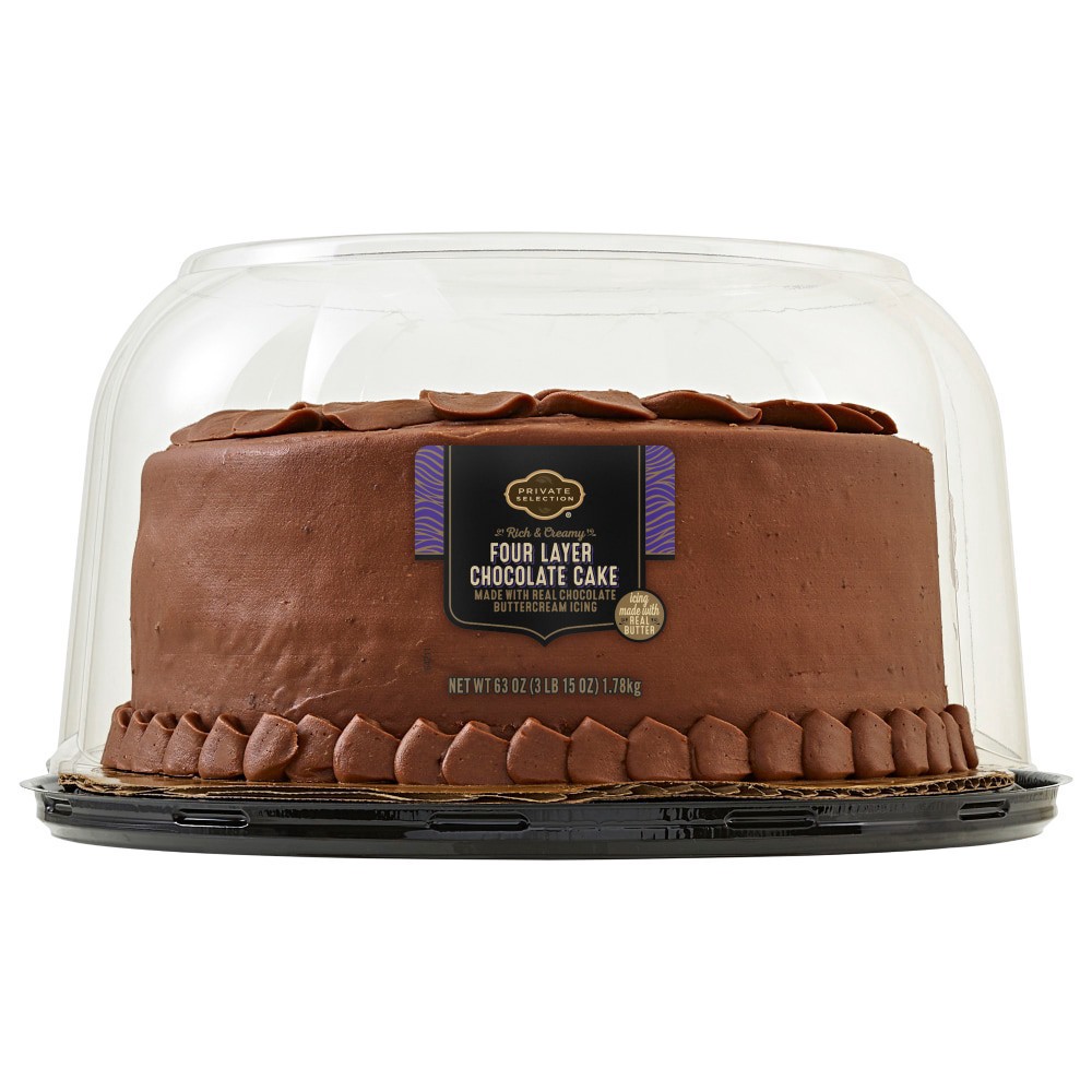 slide 2 of 3, Private Selection® Chocolate Buttercream 4-Layer Cake, 63 oz