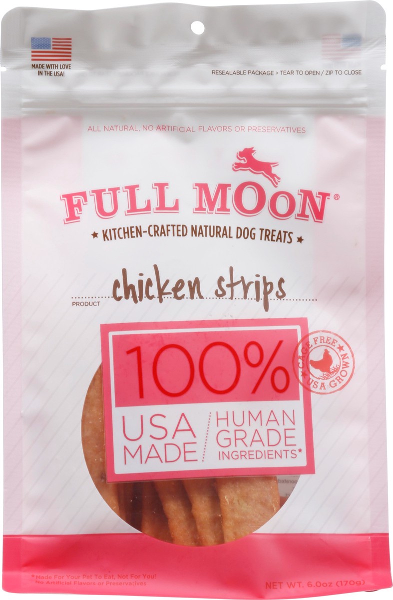 slide 6 of 9, Full Moon Dog Treat Chicken Strips Dog Treat, 6 oz