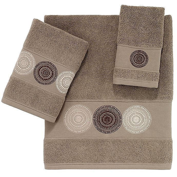 slide 1 of 3, Avanti Emblem Bath Towel - Latte, 1 ct