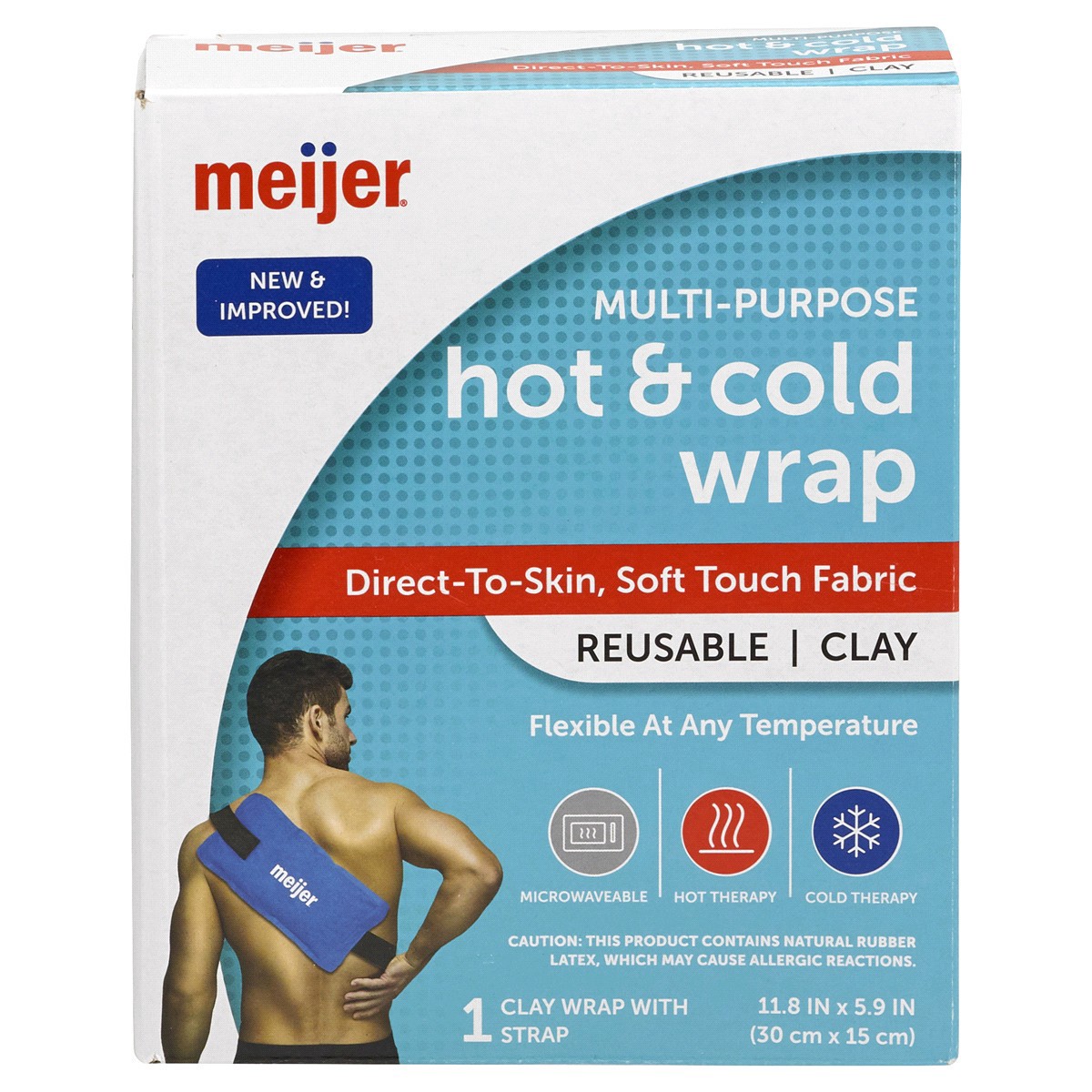 slide 1 of 5, Meijer Multi-Purpose Hot & Cold Reusable Clay Wrap, 1 ct