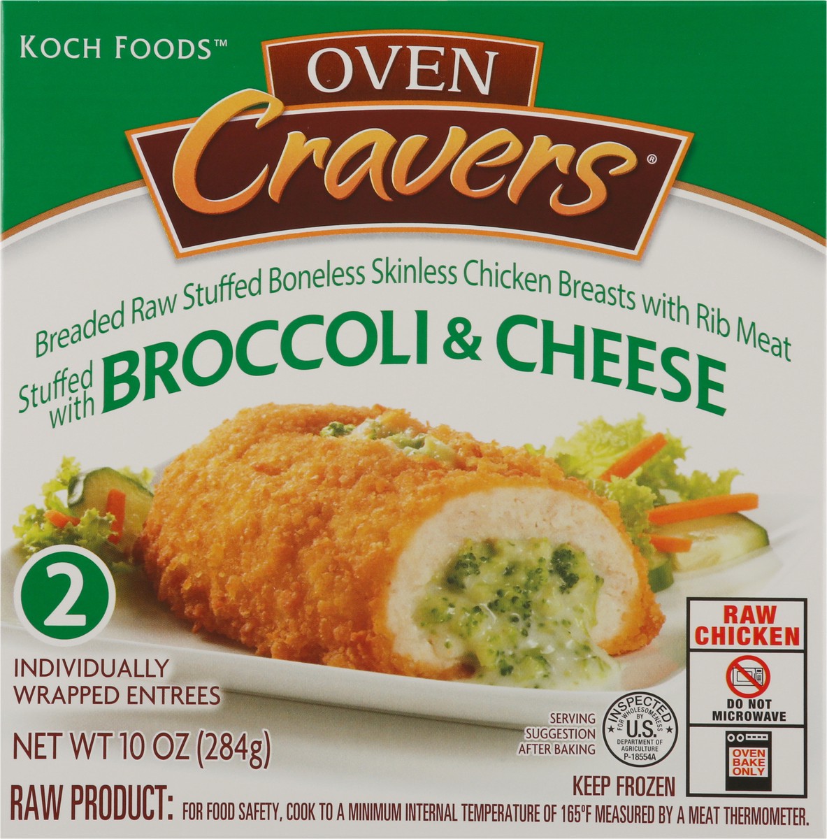 slide 2 of 13, Koch Foods Oven Cravers Broccoli & Cheese Stuffed Chicken Breast 2 Entrees, 2 ct