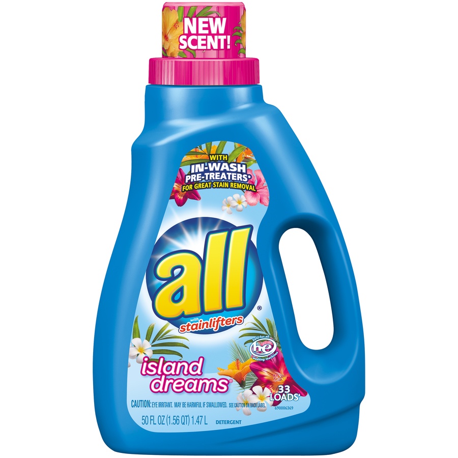 slide 1 of 1, all Island Dreams Laundry Detergent, 50 fl oz