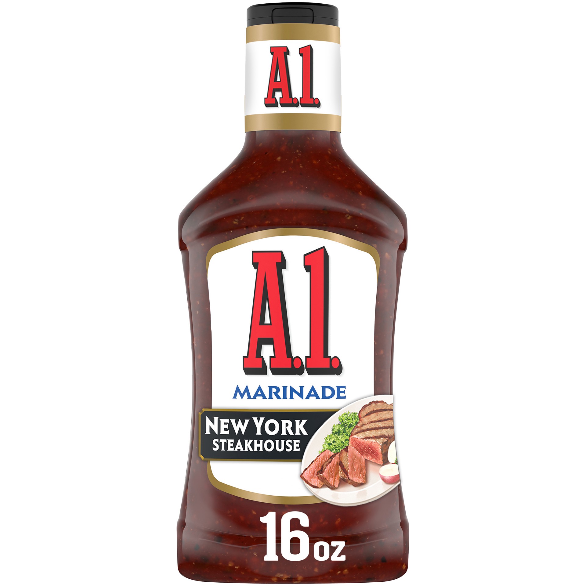 slide 1 of 2, A.1. New York Steakhouse Marinade, 16 fl. oz. Bottle, 16 oz