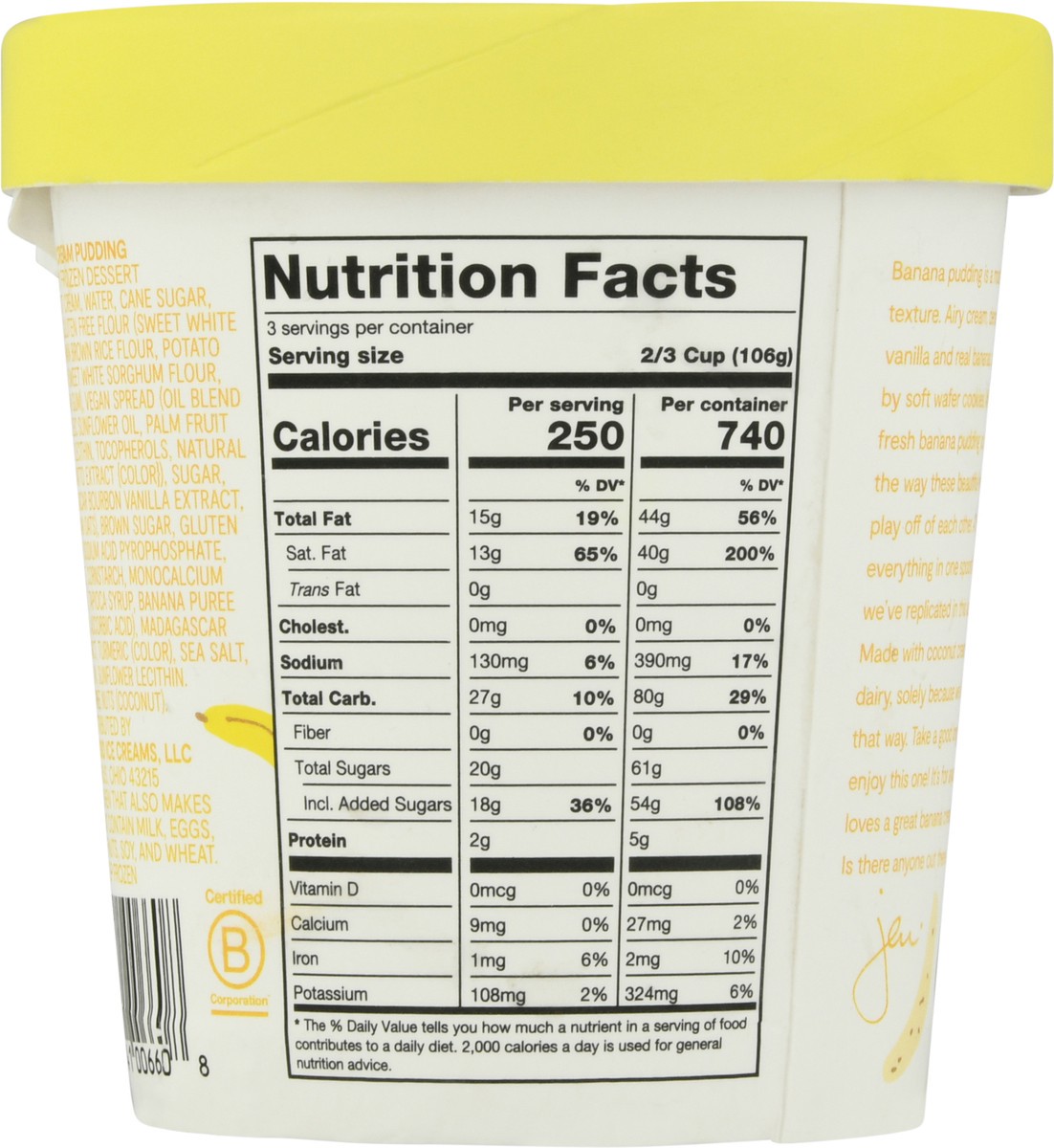 slide 5 of 12, Jeni's Dairy-Free Banana Cream Pudding Frozen Dessert 1 pt, 1 pt