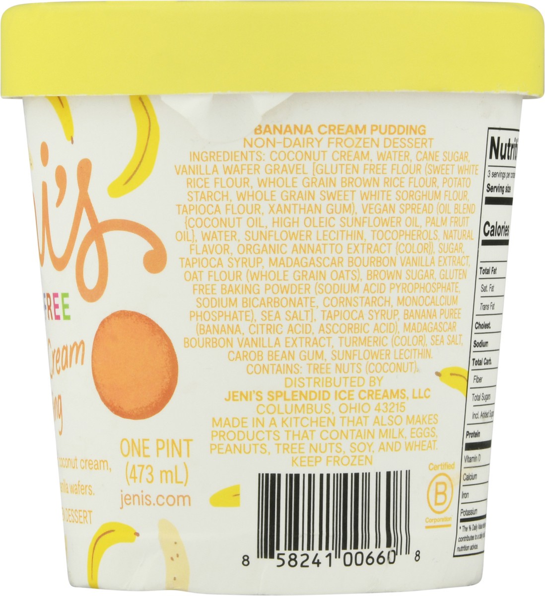 slide 6 of 12, Jeni's Dairy-Free Banana Cream Pudding Frozen Dessert 1 pt, 1 pt