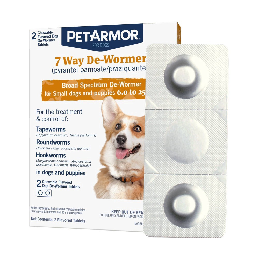 slide 10 of 25, Pa 7 Way Sm Dewormer Dog 2Ct, 2 ct