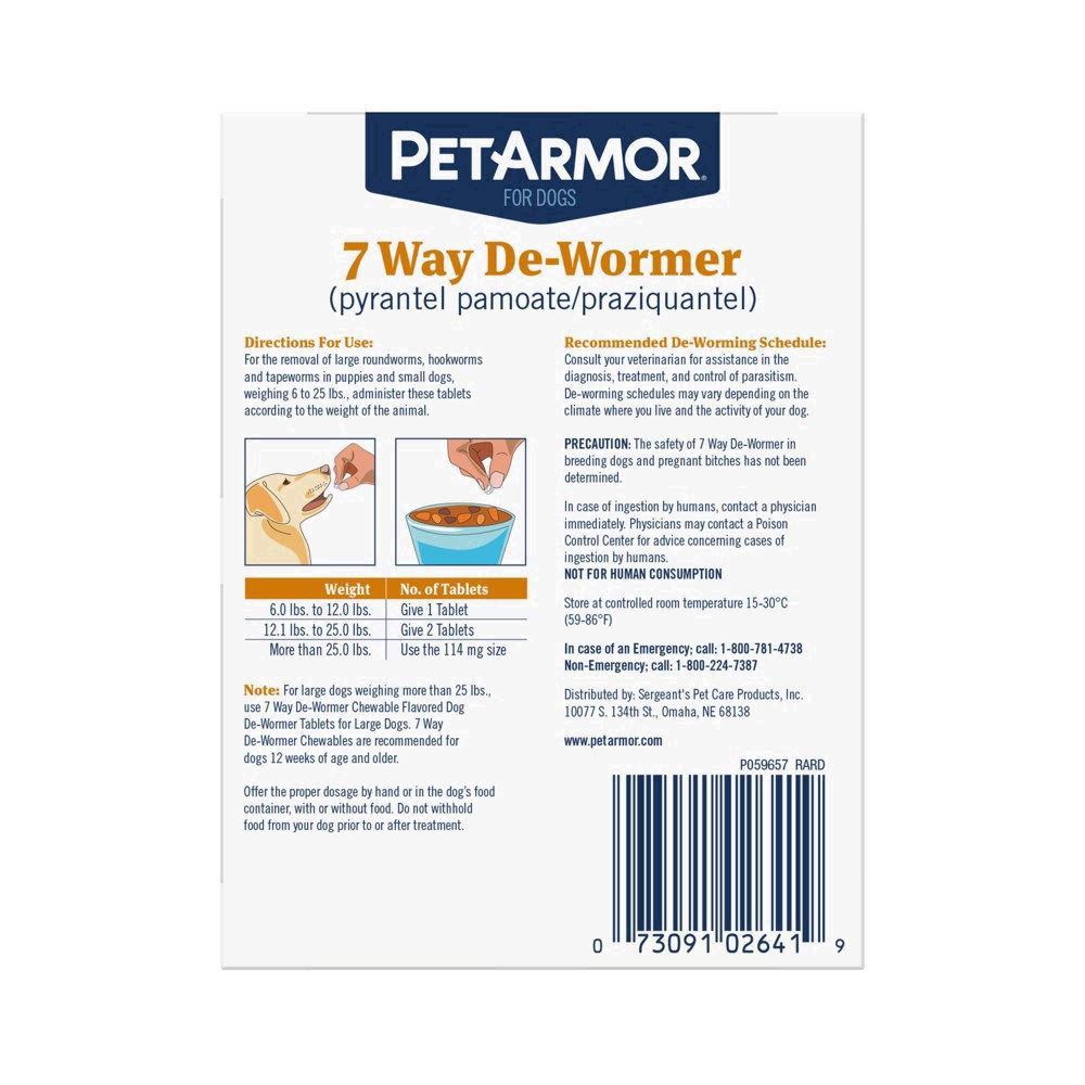 slide 7 of 25, Pa 7 Way Sm Dewormer Dog 2Ct, 2 ct