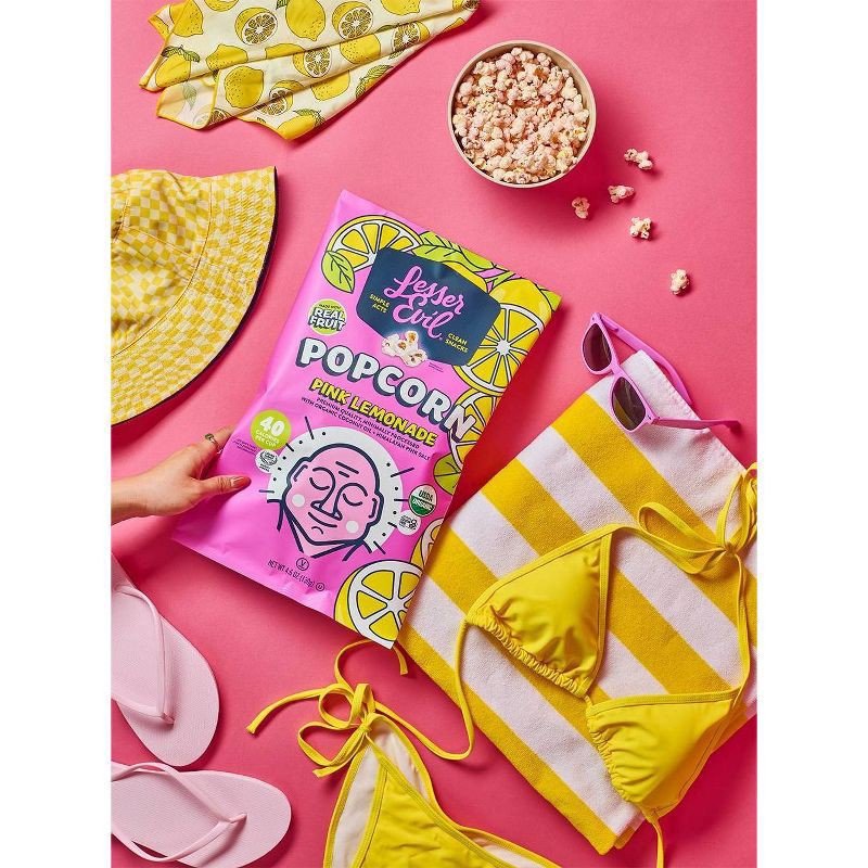 slide 3 of 6, Lesser Evil Popcorn Pnk Lmnde, 4.6 oz