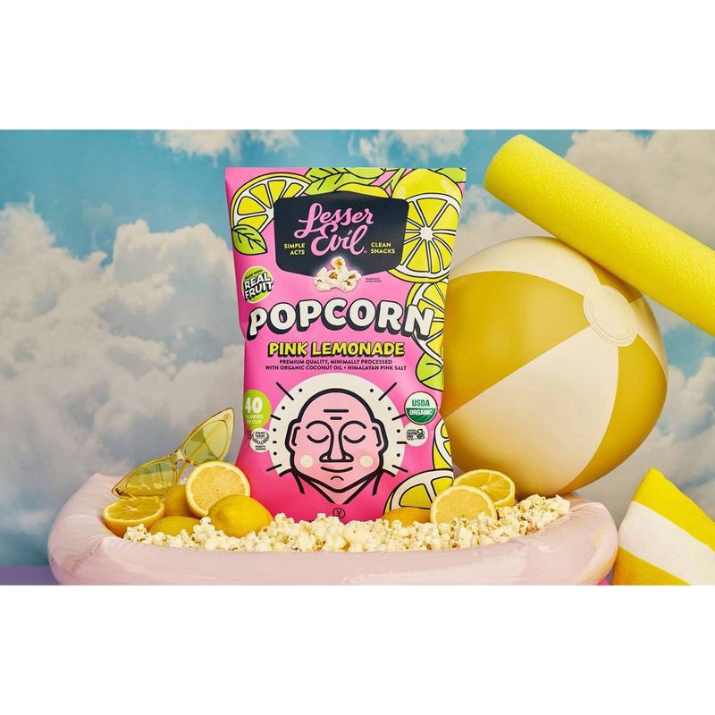 slide 5 of 6, Lesser Evil Popcorn Pnk Lmnde, 4.6 oz