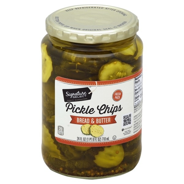 slide 1 of 1, Signature Select Pickle Chips 24 oz, 24 fl oz