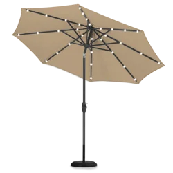 ROOM & RETREAT Rr 9' Solar Patio Umbrella Gilded Beige