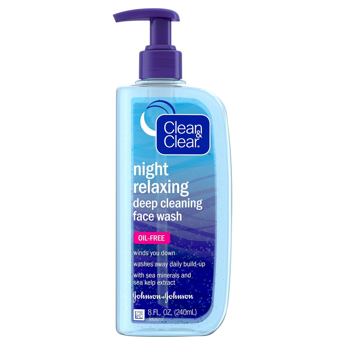 slide 1 of 7, Clean & Clear Night Relaxing Oil-Free Deep Cleaning Face Wash - 8 fl oz, 8 fl oz