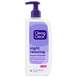 Clean & Clear Night Relaxing Oil-Free Night Face Wash, 8 fl. Oz