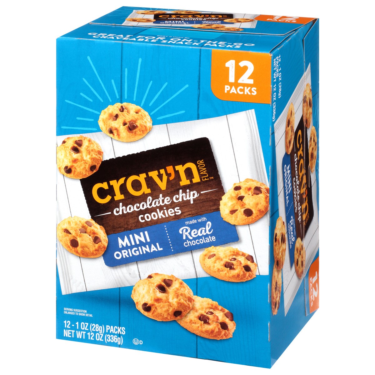 slide 6 of 19, Crav'n Flavor Crav'N Cke Choc Chip Mini - 12 ct, 12 ct