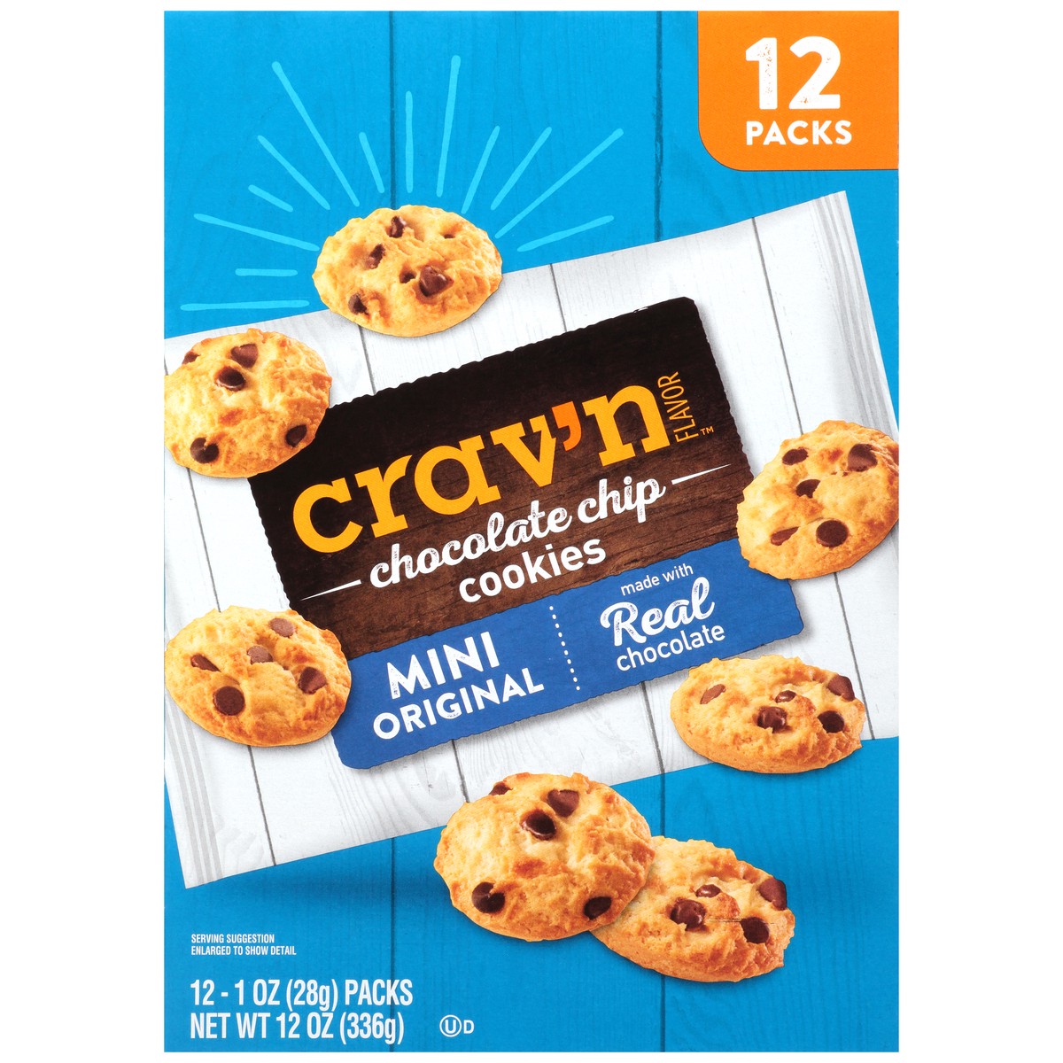 slide 14 of 19, Crav'n Flavor Crav'N Cke Choc Chip Mini - 12 ct, 12 ct
