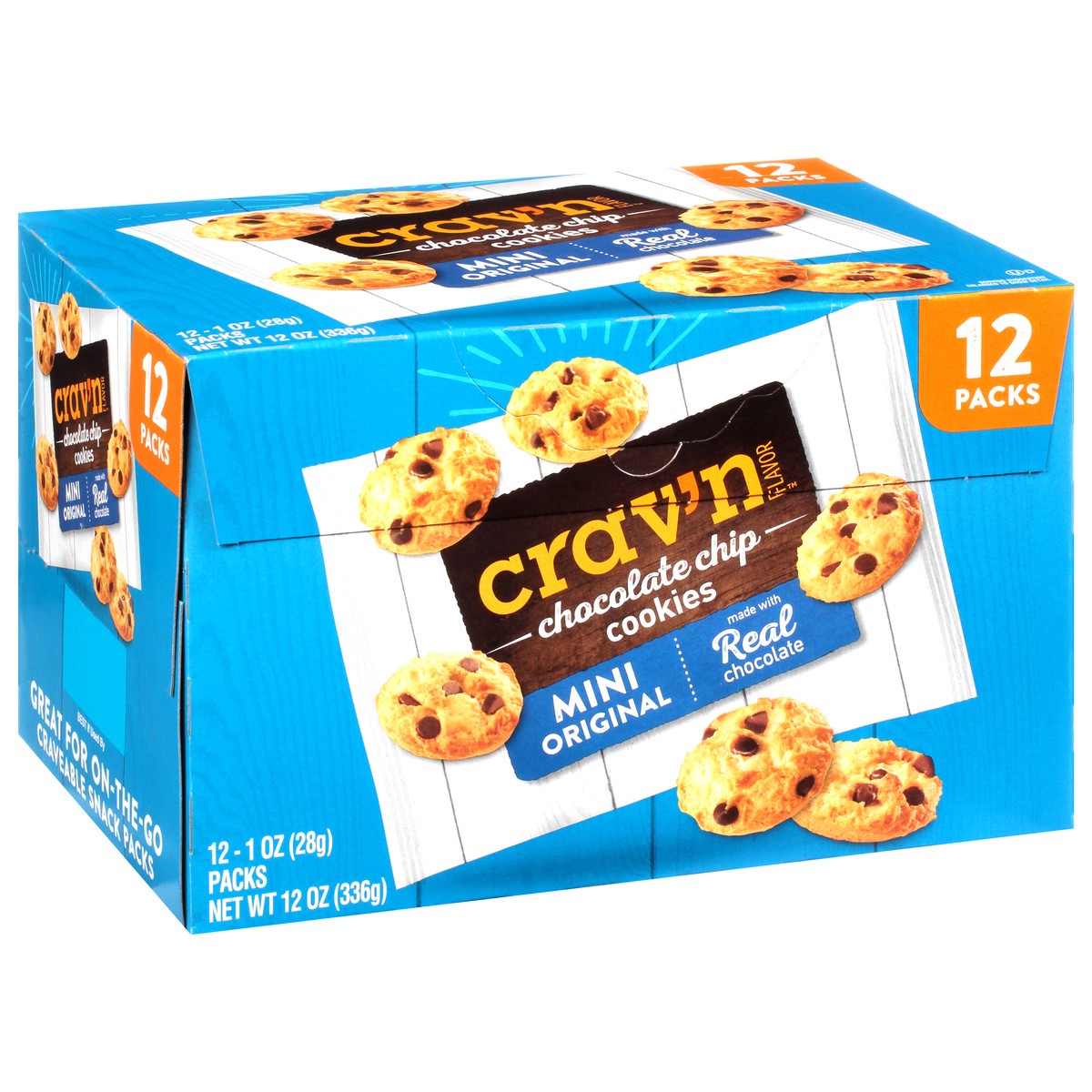 slide 12 of 19, Crav'n Flavor Crav'N Cke Choc Chip Mini - 12 ct, 12 ct