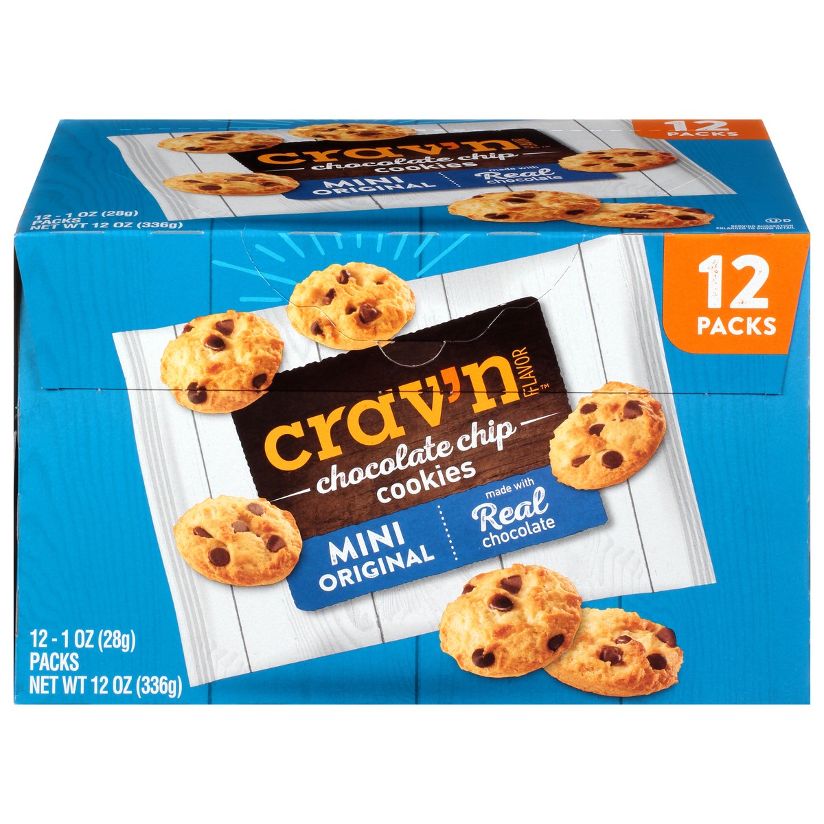 slide 11 of 19, Crav'n Flavor Crav'N Cke Choc Chip Mini - 12 ct, 12 ct