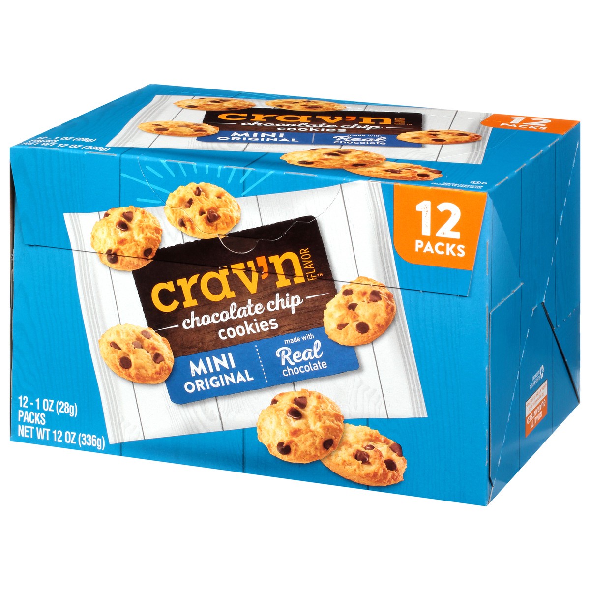 slide 9 of 19, Crav'n Flavor Crav'N Cke Choc Chip Mini - 12 ct, 12 ct