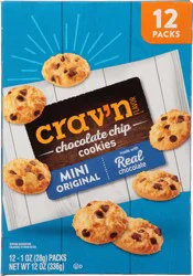 Crav'n Flavor Crav'N Cke Choc Chip Mini - 12 ct