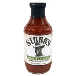 Stubb''s Jalapeño & Honey Bar-B-Q Sauce, 18.0 oz