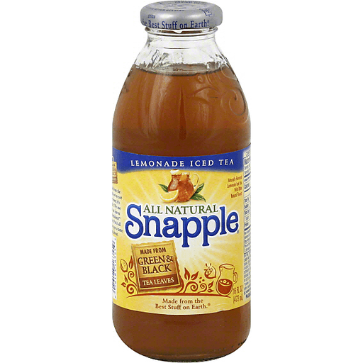 slide 1 of 1, Snapple All Natural Lemonade Iced Tea, 16 oz