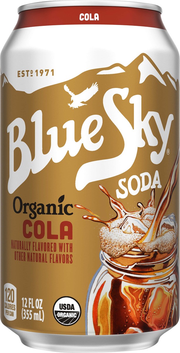 slide 1 of 6, Blue Sky Organic Cola - 12 oz, 6 ct; 12 fl oz