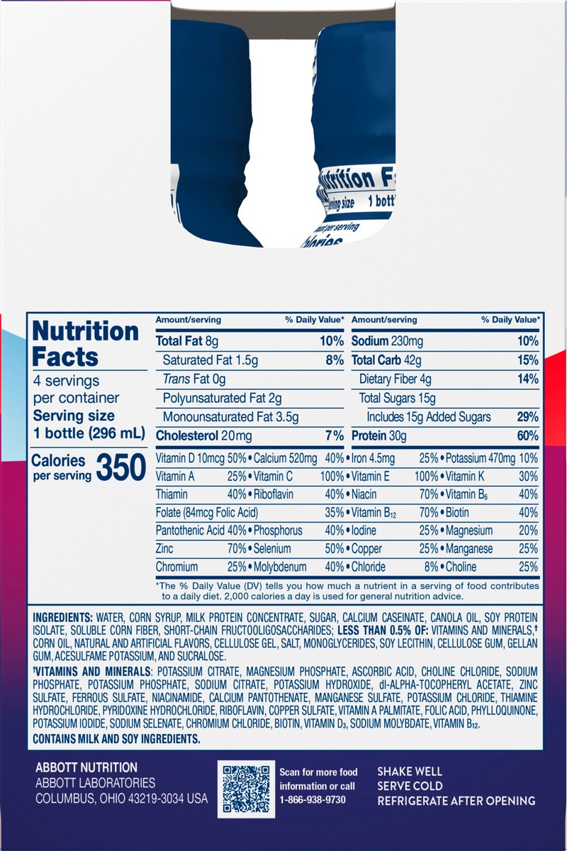 slide 12 of 12, Ensure Complete Vanilla Nutrition Shake 4-10 fl oz Bottle, 4 ct