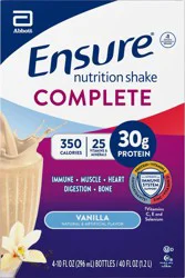 Ensure Complete Vanilla Nutrition Shake 4-10 fl oz Bottle