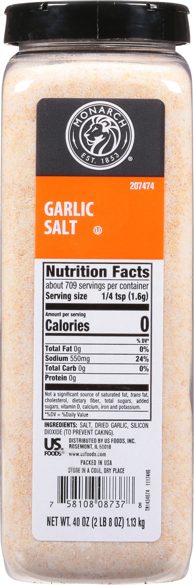 slide 8 of 14, Monarch Garlic Salt - 40 oz, 40 oz