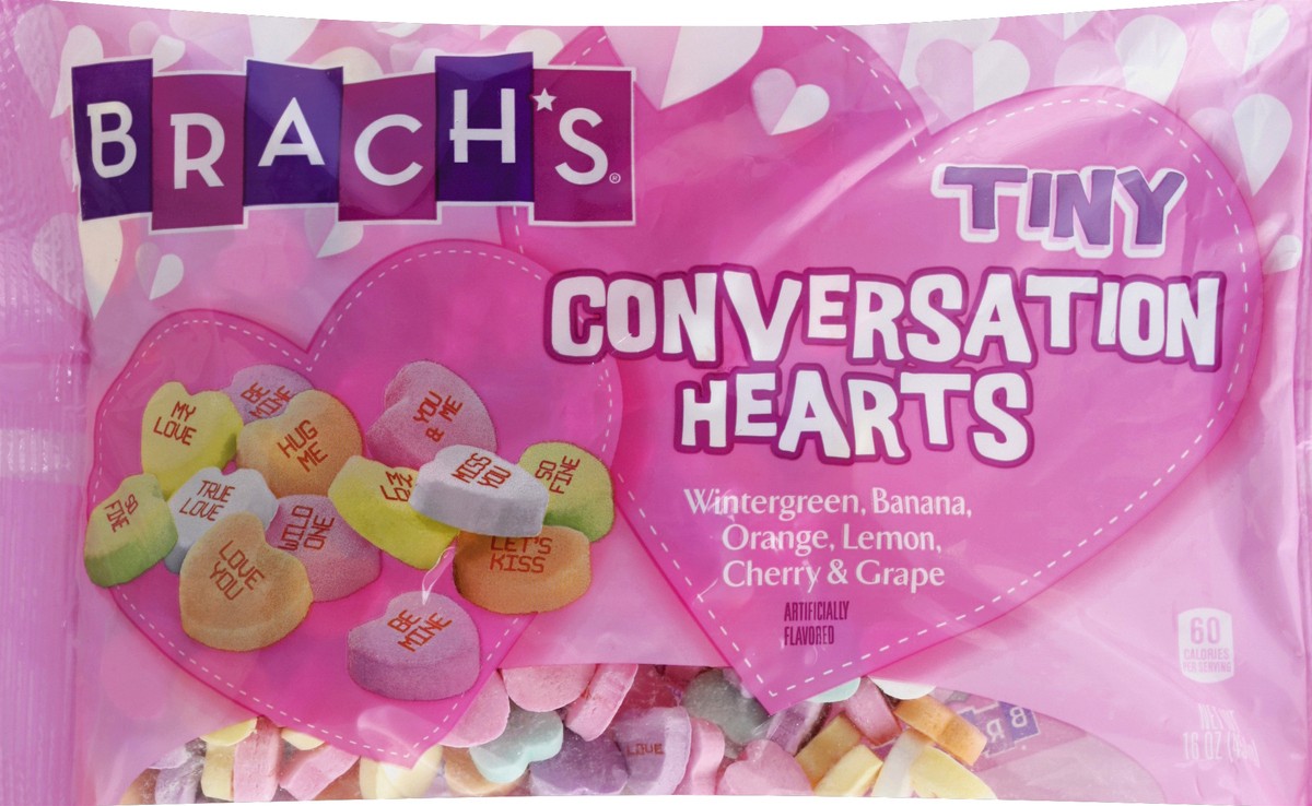 slide 1 of 8, Brach's Conversation Hearts 16 oz, 16 oz