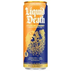 Liquid Death Sprkl Energy Orange Horror 12 Oz