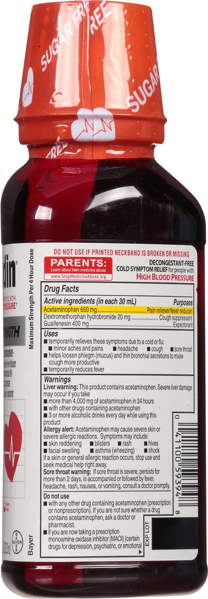 slide 9 of 9, Coricidin HBP Maximum Strength Cherry Flavor Cold, Cough & Flu 12 fl oz, 12 fl oz