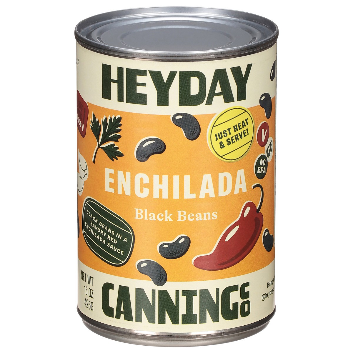 slide 3 of 4, Heyday Canning Co Mild Enchilada Black Beans 15 oz, 15 oz